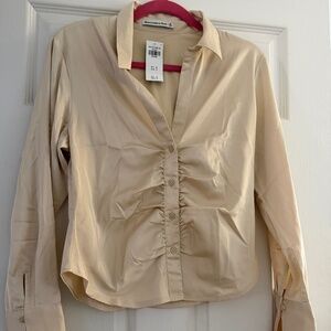 Abercrombie and Fitch Silky Dress shirt button up